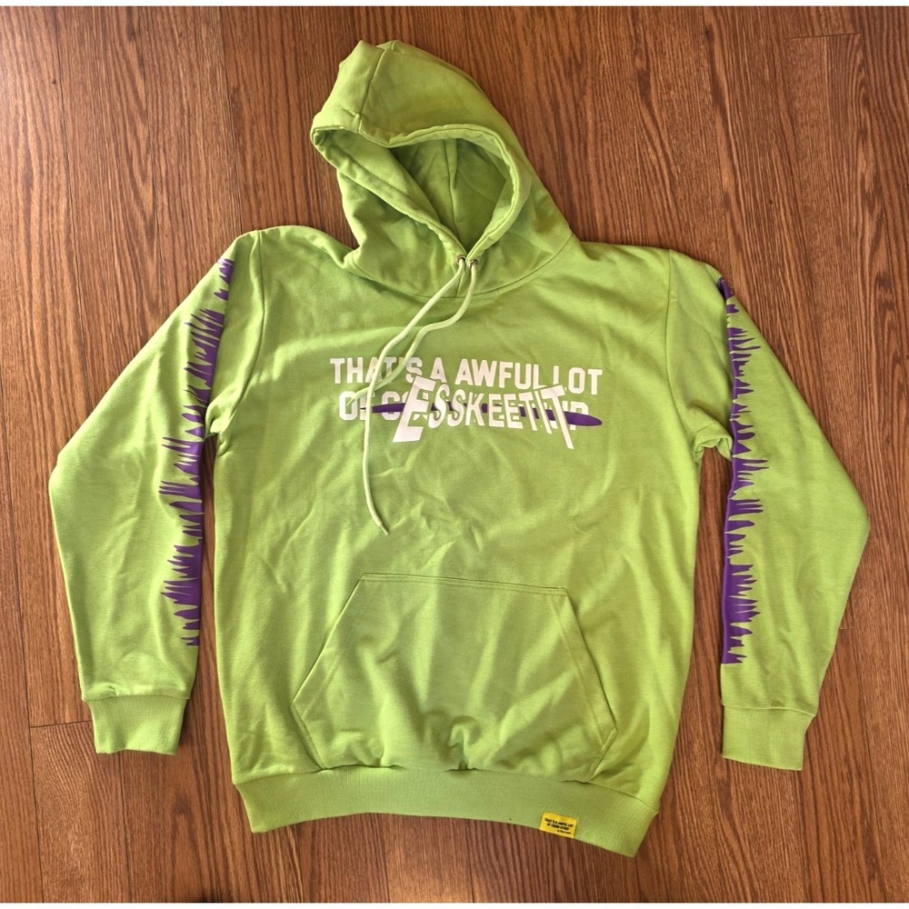 That's A Awful Lot of Cough Syrup Hoodie Men's Size S Neon Green Desto Dubb READ